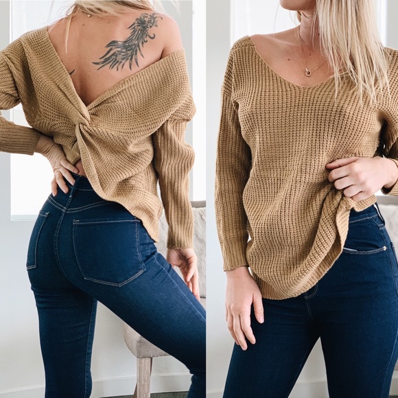 π Carmen Carmel Knit Knot Sweater - Picture 2 of 2